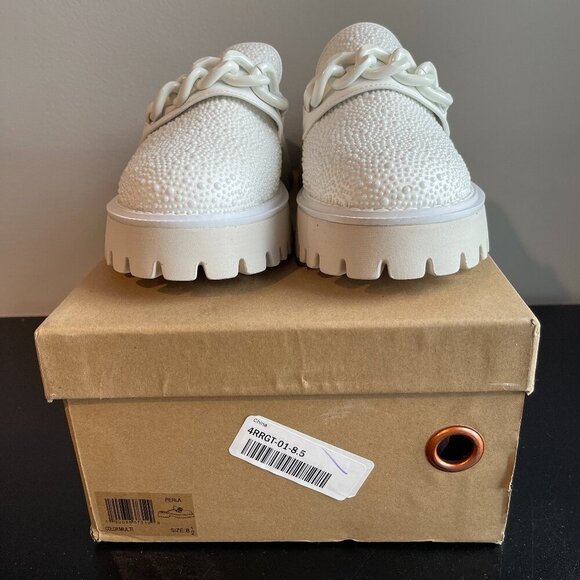 VINTAGE HAVANA Perla Open-Back White Mule Shoes - Size 8.5 - NWT - Picture 2 of 5